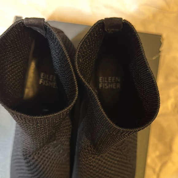 Black Knit Ankle Boots - Picture 7 of 9